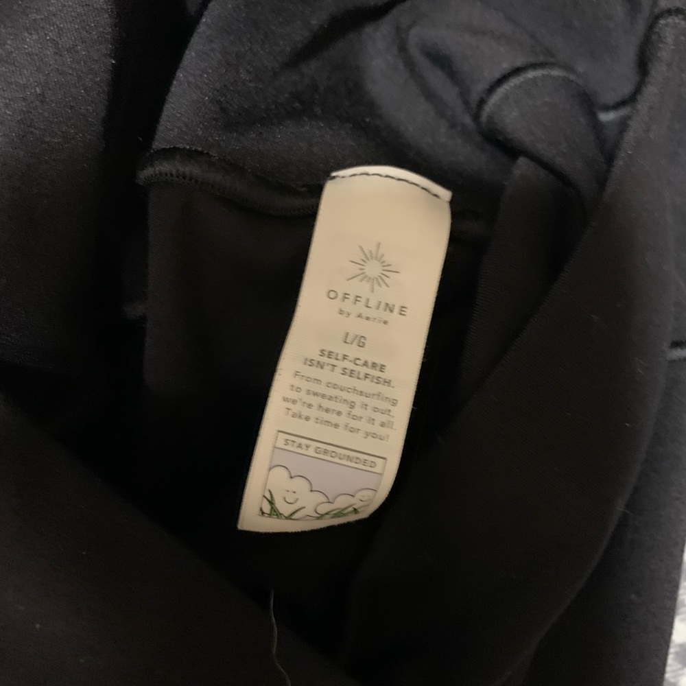 Aerie black lounge flared yoga pants size large